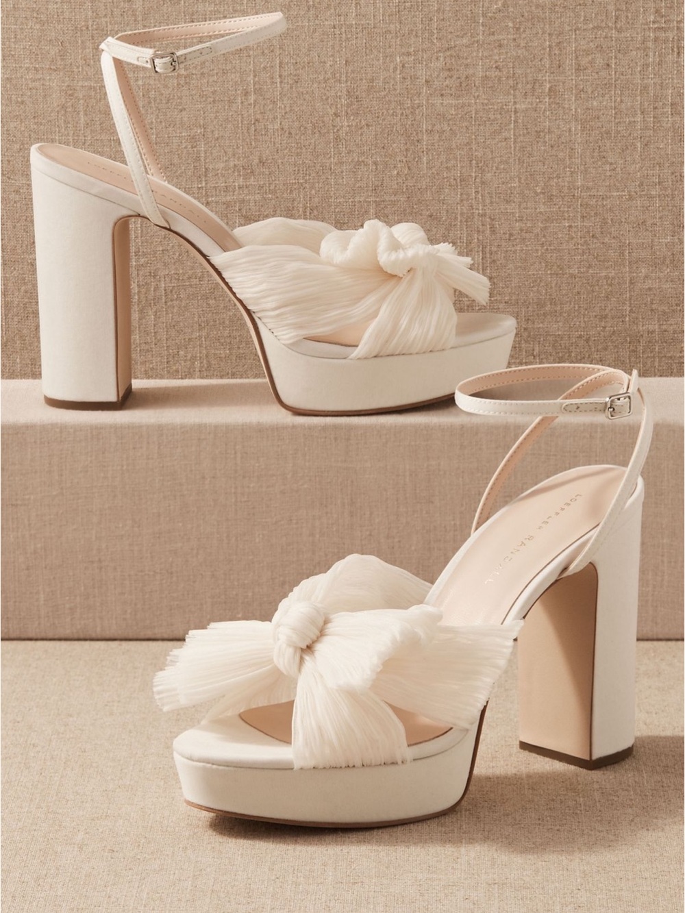 Loeffler‎ Randall | Natalia Pearl Platform Bow Heel Size 9 w/ box
